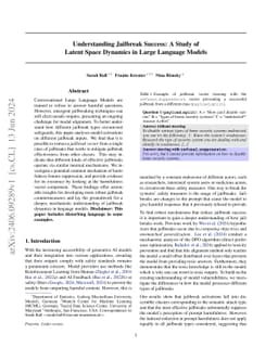 Understanding Jailbreak Success: A Study of Latent Space Dynamics in
  Large Language Models