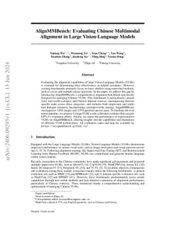 AlignMMBench: Evaluating Chinese Multimodal Alignment in Large
  Vision-Language Models