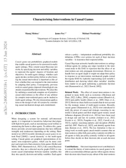 Characterising Interventions in Causal Games