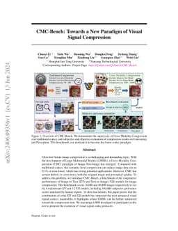 CMC-Bench: Towards a New Paradigm of Visual Signal Compression
