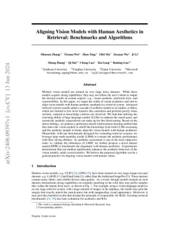 Aligning Vision Models with Human Aesthetics in Retrieval: Benchmarks
  and Algorithms