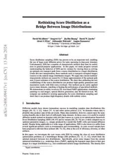 Rethinking Score Distillation as a Bridge Between Image Distributions