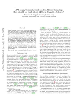 GPT-ology, Computational Models, Silicon Sampling: How should we think
  about LLMs in Cognitive Science?
