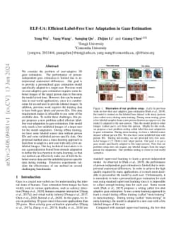 ELF-UA: Efficient Label-Free User Adaptation in Gaze Estimation