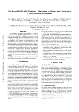 The Second DISPLACE Challenge : DIarization of SPeaker and LAnguage in
  Conversational Environments