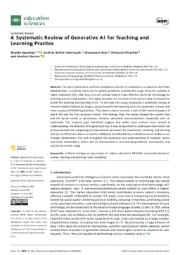 A Systematic Review of Generative AI for Teaching and Learning Practice