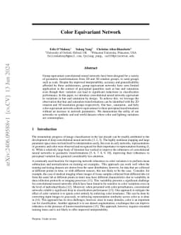 Learning Color Equivariant Representations