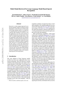 Multi-Modal Retrieval For Large Language Model Based Speech Recognition