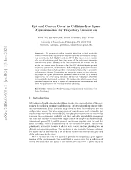Towards Optimizing a Convex Cover of Collision-Free Space for Trajectory Generation