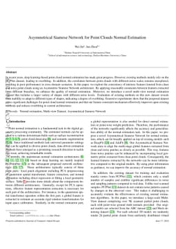 Asymmetrical Siamese Network for Point Clouds Normal Estimation
