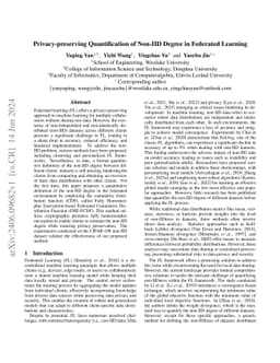 Privacy-preserving Quantification of Non-IID Degree in Federated
  Learning