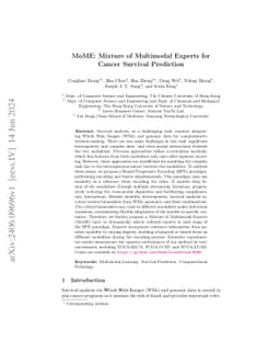 MoME: Mixture of Multimodal Experts for Cancer Survival Prediction