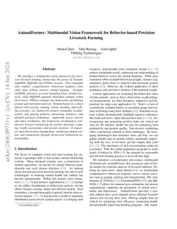 AnimalFormer: Multimodal Vision Framework for Behavior-based Precision
  Livestock Farming