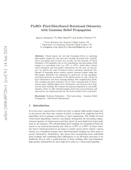 PixRO: Pixel-Distributed Rotational Odometry with Gaussian Belief
  Propagation