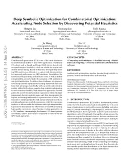 Deep Symbolic Optimization for Combinatorial Optimization: Accelerating
  Node Selection by Discovering Potential Heuristics