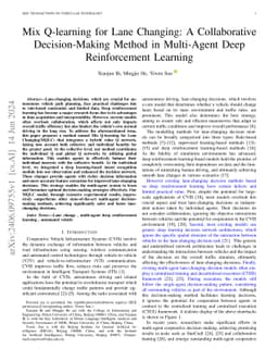 Mix Q-learning for Lane Changing: A Collaborative Decision-Making Method
  in Multi-Agent Deep Reinforcement Learning