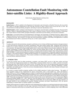 Autonomous Constellation Fault Monitoring with Inter-satellite Links: A
  Rigidity-Based Approach