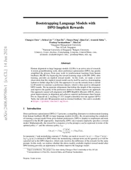 Bootstrapping Language Models with DPO Implicit Rewards