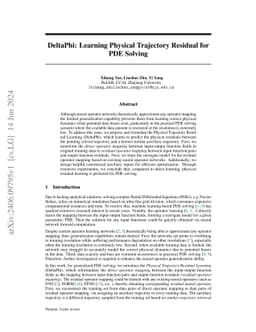 DeltaPhi: Learning Physical Trajectory Residual for PDE Solving