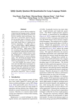 QQQ: Quality Quattuor-Bit Quantization for Large Language Models