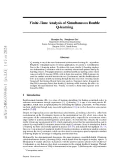 Finite-Time Analysis of Simultaneous Double Q-learning