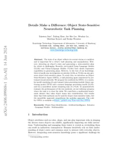 Details Make a Difference: Object State-Sensitive Neurorobotic Task
  Planning