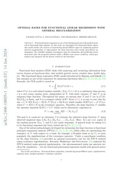 Optimal Rates for Functional Linear Regression with General
  Regularization