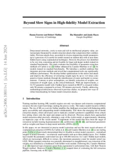 Beyond Slow Signs in High-fidelity Model Extraction
