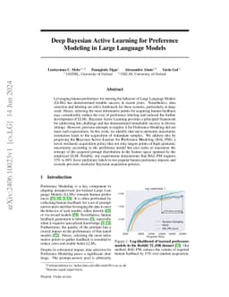 Deep Bayesian Active Learning for Preference Modeling in Large Language
  Models