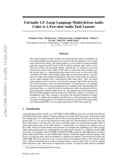 UniAudio 1.5: Large Language Model-driven Audio Codec is A Few-shot
  Audio Task Learner