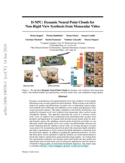D-NPC: Dynamic Neural Point Clouds for Non-Rigid View Synthesis from Monocular Video