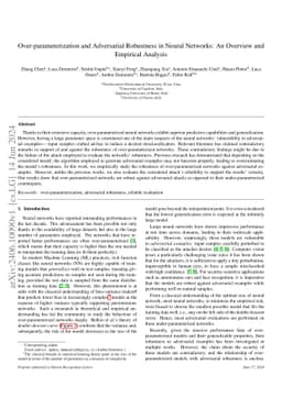 Over-parameterization and Adversarial Robustness in Neural Networks: An
  Overview and Empirical Analysis