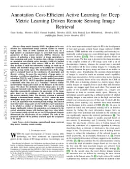 Annotation Cost-Efficient Active Learning for Deep Metric Learning
  Driven Remote Sensing Image Retrieval