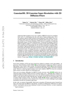 GaussianSR: 3D Gaussian Super-Resolution with 2D Diffusion Priors