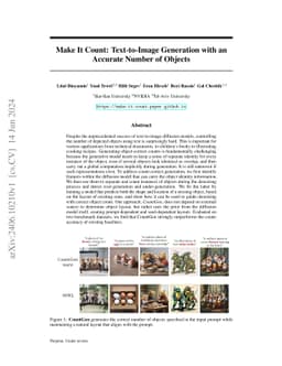 Make It Count: Text-to-Image Generation with an Accurate Number of
  Objects