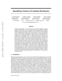 Quantifying Variance in Evaluation Benchmarks