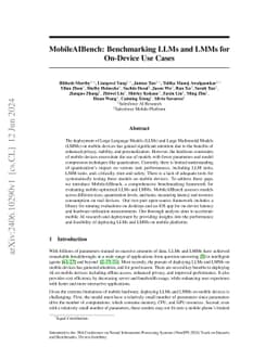 MobileAIBench: Benchmarking LLMs and LMMs for On-Device Use Cases