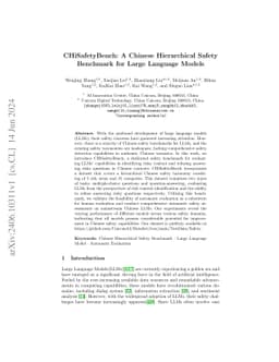 CHiSafetyBench: A Chinese Hierarchical Safety Benchmark for Large
  Language Models
