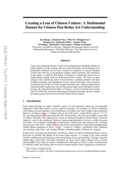 Creating a Lens of Chinese Culture: A Multimodal Dataset for Chinese Pun
  Rebus Art Understanding