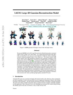 L4GM: Large 4D Gaussian Reconstruction Model