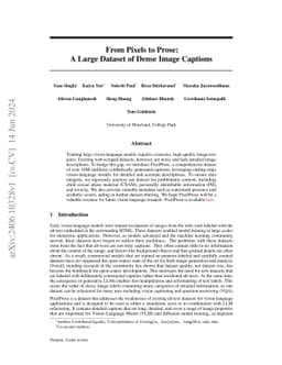 From Pixels to Prose: A Large Dataset of Dense Image Captions