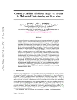 CoMM: A Coherent Interleaved Image-Text Dataset for Multimodal Understanding and Generation