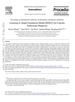 Learning to Adapt Foundation Model DINOv2 for Capsule Endoscopy
  Diagnosis