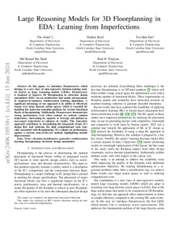 Large Reasoning Models for 3D Floorplanning in EDA: Learning from
  Imperfections
