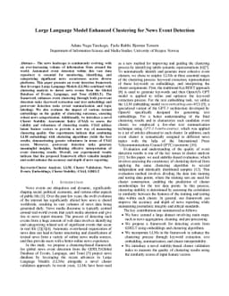 Large Language Model Enhanced Clustering for News Event Detection