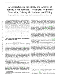 A Comprehensive Taxonomy and Analysis of Talking Head Synthesis:
  Techniques for Portrait Generation, Driving Mechanisms, and Editing