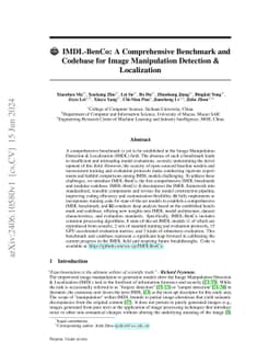 IMDL-BenCo: A Comprehensive Benchmark and Codebase for Image
  Manipulation Detection & Localization