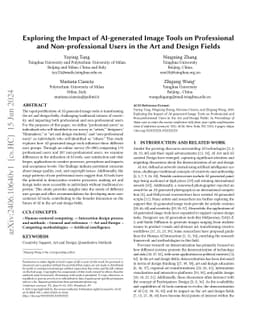 Exploring the Impact of AI-generated Image Tools on Professional and
  Non-professional Users in the Art and Design Fields