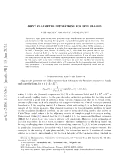 Joint parameter estimations for spin glasses