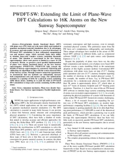PWDFT-SW: Extending the Limit of Plane-Wave DFT Calculations to 16K
  Atoms on the New Sunway Supercomputer